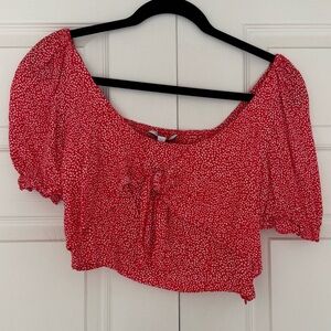 & Other Stories Red Patterned Blouse